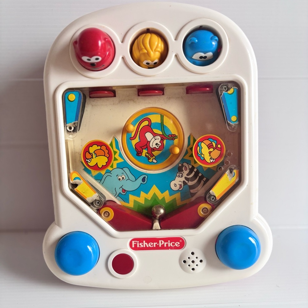 Vintage 1992 Fisher Price Pop Up Pinball Toy Jungle Theme
